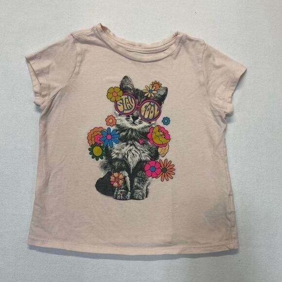 Stay Cool Cat Graphic T-shirt Size 5 short sleeve - Picture 7 of 7